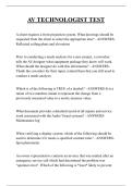 AV TECHNOLOGIST TEST QUESTIONS AND ANSWERS 2026