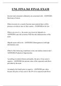 UNL FINA 361 FINAL EXAM QUESTIONS AND ANSWERS 2026