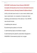 NYS EMT Certification Exam Newest 2026-2027  Complete All Questions And Correct Detailed Answers  &lpar;Verified Answers&rpar; &vert;Already Graded A&plus;&vert;&vert;Brand New&excl;&excl;