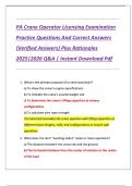 PA Crane Operator Licensing Examination  Practice Questions And Correct Answers  &lpar;Verified Answers&rpar; Plus Rationales  2025&vert;2026 Q&A &vert; Instant Download Pdf