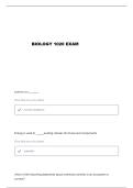 BIOL 1020 EXAM 1 RIGGS QUESTIONS AND VERIFIED ANSWERS