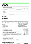 2025 AQA A-level  PHYSICS Paper 3 Section B Engineering physics Combined Question Paper and Final Marking Scheme
