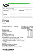 2025 AQA AS PHYSICS Paper 2 Combined Question Paper and Final Marking Scheme