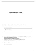 UNE BIOL 1020 UNIT 1 QUESTIONS AND VERIFIED ANSWERS