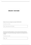 BIOL 1020 U OF MANITOBA QUESTIONS AND VERIFIED ANSWERS
