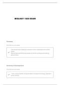 BIOL 1020 UNIVERSITY OF QUEENSLAND QUESTIONS AND VERIFIED ANSWERS
