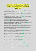 RES 110 Test O2 Therapy Exam UPDATED  ACTUAL QUESTIONS AND CORRECT  ANSWERS