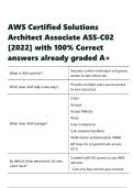 AWS Certified Solutions Architect Associate ASS-C02 -2022- with 100- Correct answers 