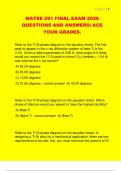 MATSE 201 FINAL EXAM 2026  QUESTIONS AND ANSWERS&vert; ACE  YOUR GRADES&period;