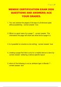 MENDIX CERTIFICATION EXAM 2026  QUESTIONS AND ANSWERS&vert; ACE  YOUR GRADES&period;