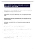 MNO 3371 Final questions & answers graded A&plus; 2025&sol;2026