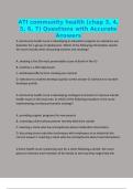 ATI community health &lpar;chap 3&comma; 4&comma; 5&comma; 6&comma; 7&rpar; Questions with Accurate Answers