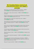 BCS Foundation Business Analysis Exam  UPDATED QUESTIONS AND CORRECT  ANSWERS