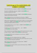 NASCO Exam ACTUAL QUESTIONS AND  CORRECT ANSWERS