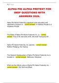 ALPHA PHI ALPHA PRETEST FOR  IMDP QUESTIONS WITH  ANSWERS 2026&period;