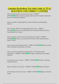 Louisiana Horticulture Test Study Guide ACTUAL  QUESTIONS AND CORRECT ANSWERS