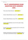 GA PT JURISPRUDENCE EXAM  QUESTIONS WITH ANSWERS  2026&period;