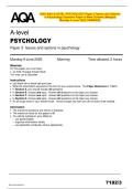 2025 AQA A-LEVEL PSYCHOLOGY Paper 3 Issues and Options  in Psychology Question Paper & Mark Scheme &lpar;Merged&rpar;  Monday 9 June 2025 &lbrack;VERIFIED&rsqb;