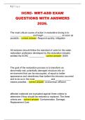 IICRC- WRT-ASD EXAM  QUESTIONS WITH ANSWERS  2026&period; 