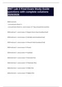 MNT Lab 2 Final Exam Study Guide questions with complete solutions 2025&sol;2026