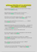 ACR Exam UPDATED ACTUAL QUESTIONS  AND CORRECT ANSWERS