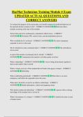 HazMat Technician Training Module 4 Exam  UPDATED ACTUAL QUESTIONS AND  CORRECT ANSWERS