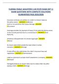 FLORIDA PUBLIC ADJUSTERS 3-20 STATE EXAM &lpar;SET 1&rpar;  EXAM QUESTIONS WITH COMPLETE SOLUTIONS  GUARANTEED PASS 2025&sol;2026