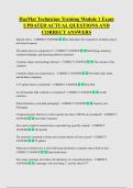 HazMat Technician Training Module 1 Exam  UPDATED ACTUAL QUESTIONS AND  CORRECT ANSWERS
