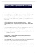 FIN 4213 Exam Questions And Answer