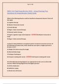 NRSG 126 Final Exam Review 2026 &ndash; Actual Nursing Test  Questions & Comprehensive Study Guide