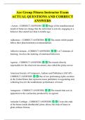 Ace Group Fitness Instructor Exam  ACTUAL QUESTIONS AND CORRECT  ANSWERS