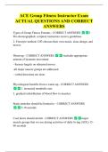 ACE Group Fitness Instructor Exam  ACTUAL QUESTIONS AND CORRECT  ANSWERS 