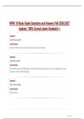 NFPA 10 Study Guide Questions and Answers &vert;Fall 2026&sol;2027  Update &vert; 100&percnt; Correct Latest &lpar;Graded A&plus;&rpar;