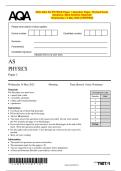 May 2025 AQA AS Physics &vert; Combined Question Papers & Mark Schemes