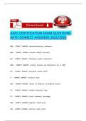 AAPC CERTIFICATION EXAM QUESTIONS WITH CORRECT ANSWERS 2025-2026