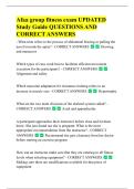 Afaa group fitness exam UPDATED  Study Guide QUESTIONS AND  CORRECT ANSWERS