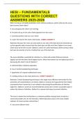 HESI &ndash; FUNDAMENTALS QUESTIONS WITH CORRECT ANSWERS 2025-2026&period;