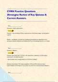 CVRN Practice Questions &vert; Strategies Review of Key Quizzes & Correct Answers&period;     