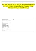 NRCME Training DOT Question Bank with All Correct & 100&percnt; Verified Answers &vert;Actual Complete Exam &vert;Already Graded A&plus; &lpar;Just Released&rpar;
