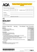 2025 AQA AS BIOLOGY Paper 1 Worked Exam Solutions  &lpar;MARKING SCHEME ATTACHED&rpar; Monday 12 May 2025  &lbrack;VERIFIED&rsqb;