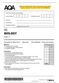 2025 AQA AS BIOLOGY Paper 2 Question Paper & Mark  Scheme &lpar;Merged&rpar; Thursday 22 May 2025 &lbrack;VERIFIED&rsqb;