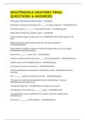NIGHTINGALE ANATOMY FINAL QUESTIONS & ANSWERS