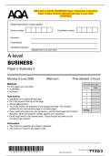 May&ndash;June 2025 AQA A-Level Business &vert; Combined Question Papers & Mark Schemes