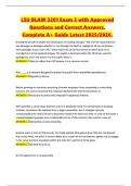 LSU BLAW 3201 Exam 3 with Approved Questions and Correct Answers&comma; Complete A&plus; Guide Latest 2025&sol;2026&period;
