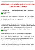 NCCER Journeyman Electrician Practice Test &lpar;Latest 2025 &sol; 2026 Update&rpar; Questions and Verified Answers &vert; 100&percnt; Correct &vert; Grade A&plus;