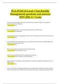PGA PGM 3&period;0 &ndash; Level 1 Facility Management Test &vert; Verified Questions & Correct Detailed Answers &vert; Latest A&plus; Grade &vert; 2025&sol;2026 Edition