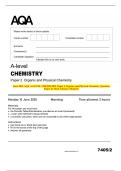 June 2025 AQA A-LEVEL CHEMISTRY Paper 2 Organic and Physical Chemistry Question  Paper & Mark Scheme &lpar;Merged&rpar; 