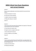 HESI Critical Care Exam Questions and correct Answers &lpar;100&percnt; VERIFIED&rpar;&vert; 2025&sol;2026