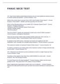 FANUC SECE TEST QUESTIONS WITH 100&percnt; CORRECT ANSWERS