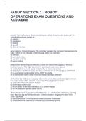 FANUC SECTION 1 - ROBOT OPERATIONS EXAM QUESTIONS AND ANSWERS